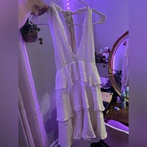 White Tiered Ruffle Sundress